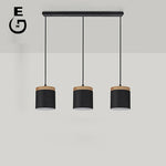 suspension lumineuse moderne minimaliste noir gris blanc matériaux aluminium éclairage led pendentif restaurant cuisine