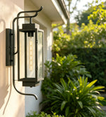 lampe murale classique transparente noir ip55 fer éclairage maison e27