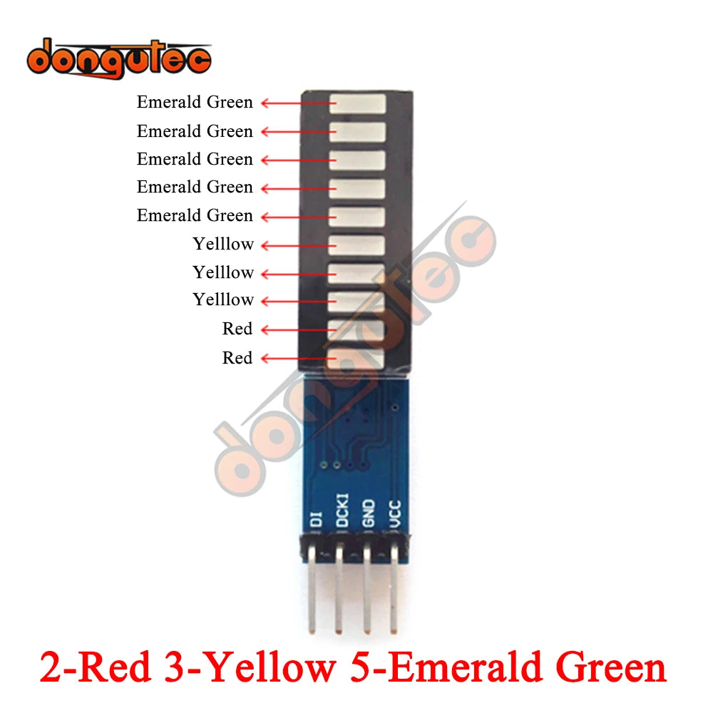 affichage led bleu circuit imprimé électronique sans fixation 10 segments batterie