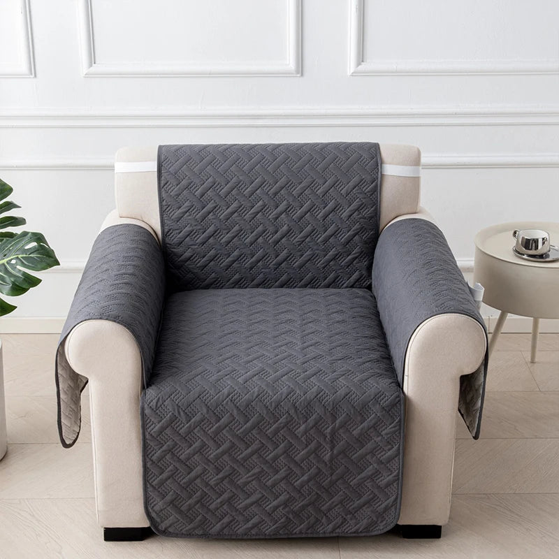 housses canapé polyestère lavables motifs géométriques gris marron moderne poche adhésive
