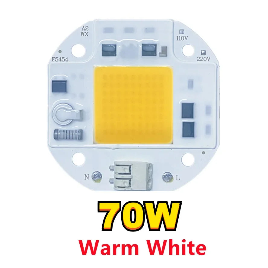 Chip LED COB 50W 70W 100W blanc orange full spectrum connecteurs solderless modernes