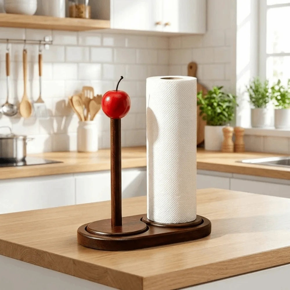 porte rouleau papier toilette porte pelotes fil organiseur chouchous bois marron rouge jaune étoile
