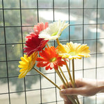 fleurs artificielles gerbera soie moderne intérieur mariage rose rouge jaune orange blanc