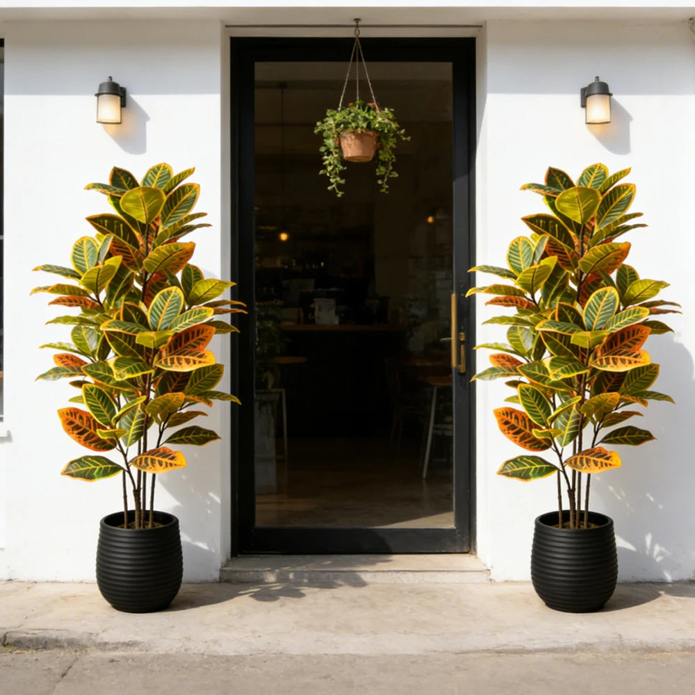 plante artificielle arbres feuilles réalistes décoration intérieure maison grande taille multicolore plastique