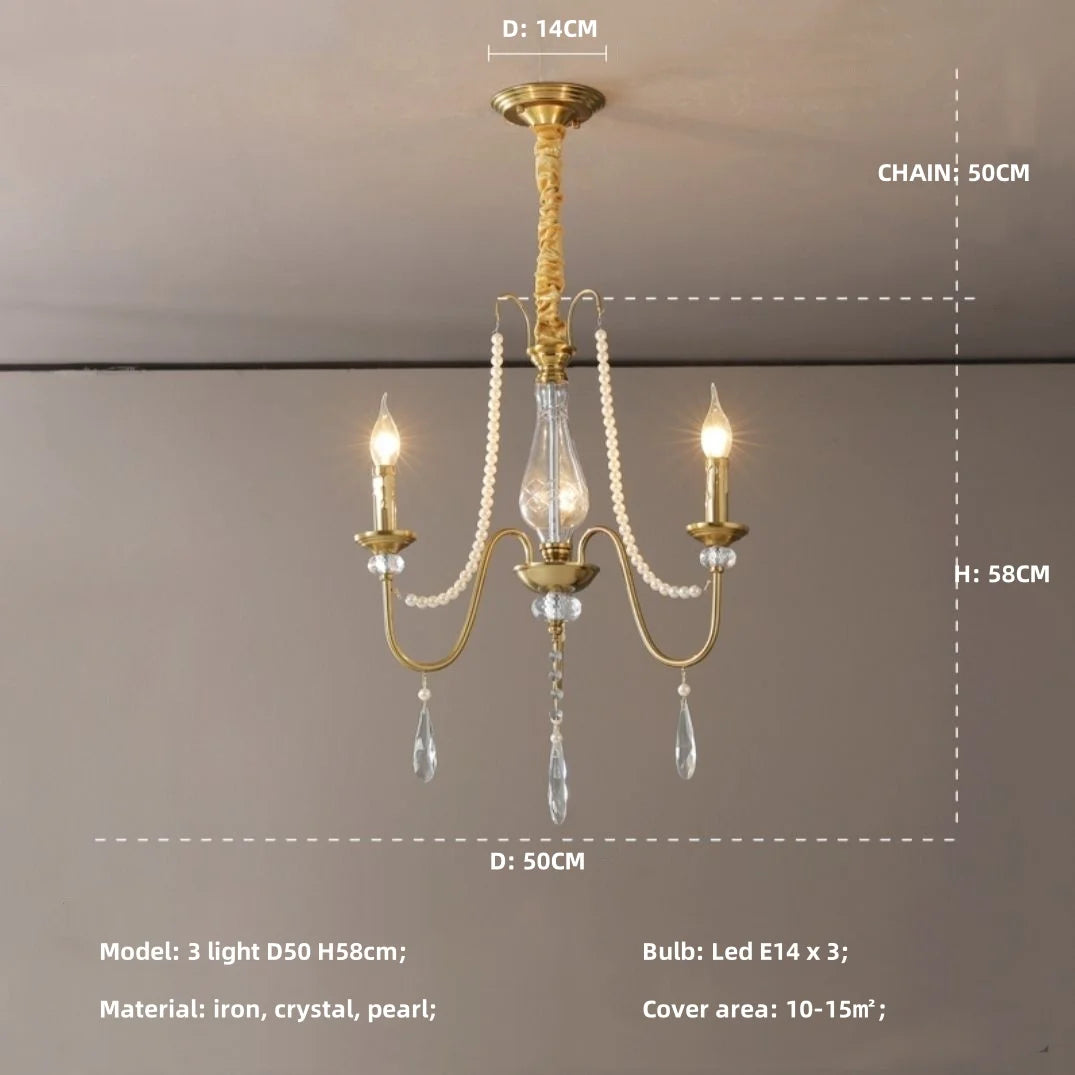 lustre doré cristal classique suspension ampoules led pendeloques semiopaque salle reception