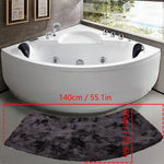 tapis bain gris clair motif fleurs noires texture douce moderne adhésif 40x100cm 60x140cm