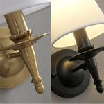 lampes murales or noir abat jour opaque classique traditionnel chambre coucher