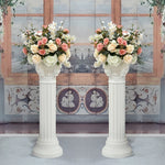 décorations extérieures colonnes romaines blanches vases ornements classiques fêtes anniversaires mariageextérieur