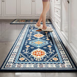 tapis cuisine moderne gris noir blanc rayures horizontales antidérapant lavable sol maison