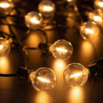 guirlande lumineuse led 15m 15 boules blanc chaud moderne clips solaire usb modes réglables