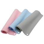 tapis silicone imperméable antidérapant rose bleu clair gris moderne fácil nettoyer yoga chiens
