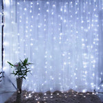 décoration noël led rideau lumineux blanc chaud multicolore moderne télécommande
