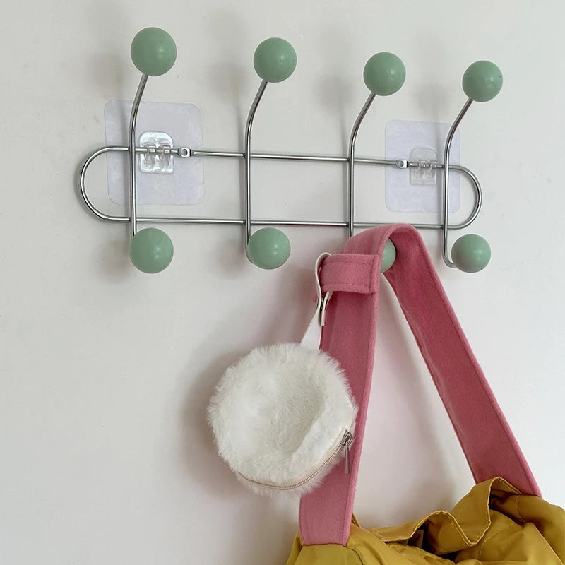 porte sacs mural moderne sacs tissu clips transparents rangement maison