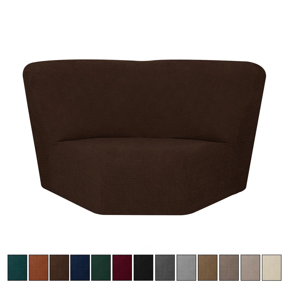couvre siege angle marron rayures horizontales moderne elastique adhésif polyester jacquard machine linge automne