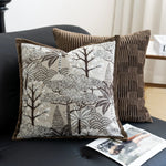 housse coussin géométrique marron nordique velours moderne décoration intérieure pliée automobile