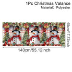 rideau noël blanc motifs flocons arbres eyelets polyester opaque traditionnel