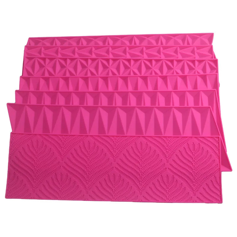 moules silicone gâteau dentelle origami bordure fondant deco pâtisserie triangles floral modernes