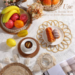 Vue rapprochée montrant les matériaux naturels rotin et coton