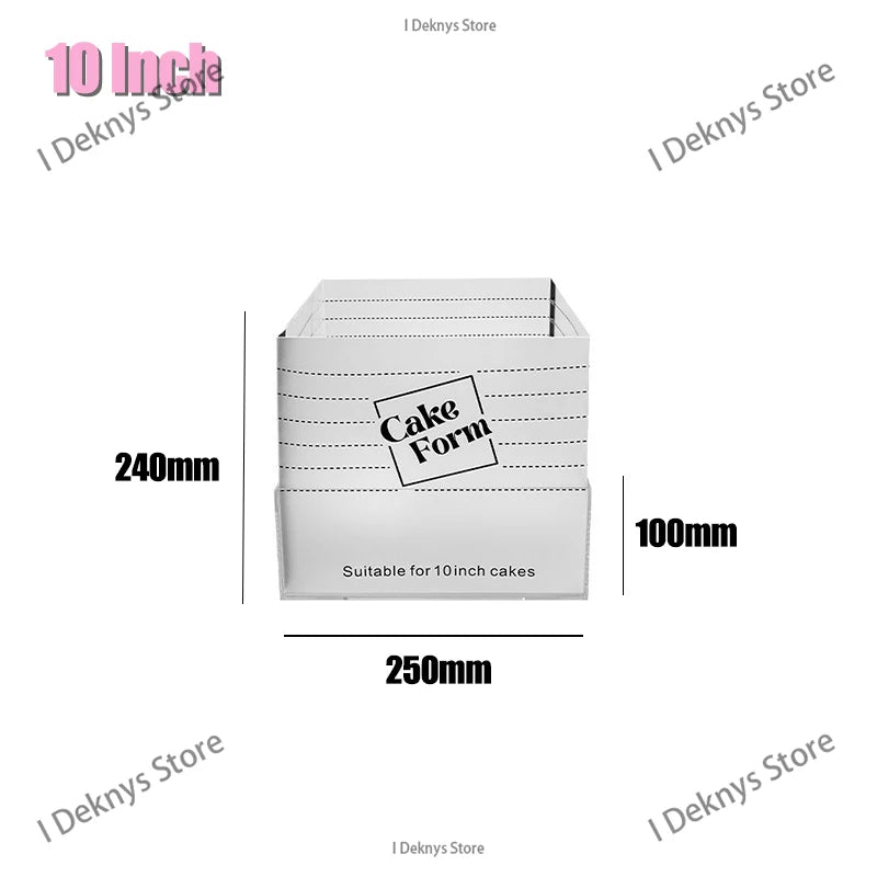 moule gâteau blanc rose rayures noires classique papier gâteau 10 pouces