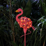 lustre led oiseau rose fleuri moderne extérieur tringle jardin decoration ip65