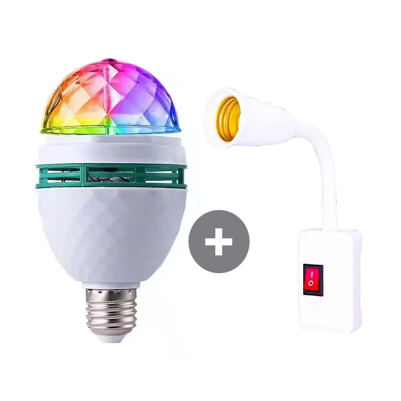 ampoule led multicolore effet scène diamant moderne interrupteur mural vis e27 disco ktv dj