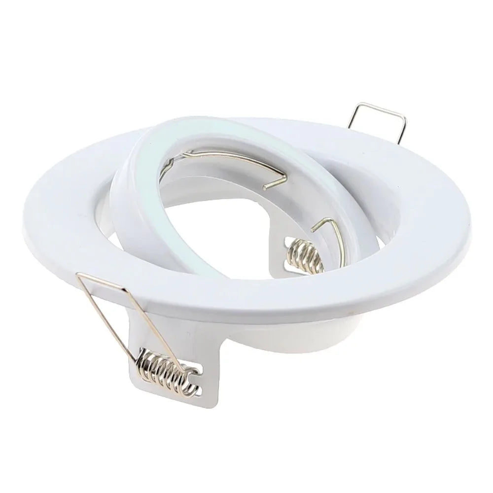 spots led blancs encastrables rond métal moderne gu10 mr16 clips facile 100mm flux lumineux