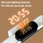lampe led rechargeable moderne blanc affichage heure télécommande protection yeux minimaliste