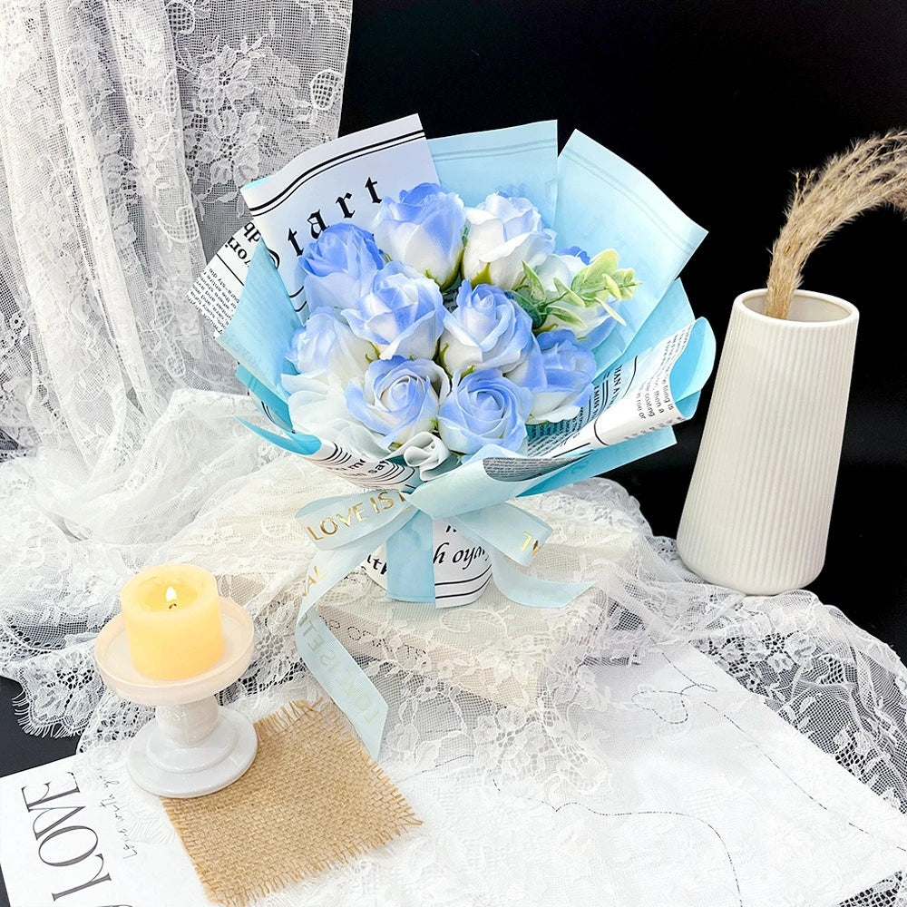 bouquet roses artificielles classique décoration mariage anniversaire intérieur festive pendaison crémaillère