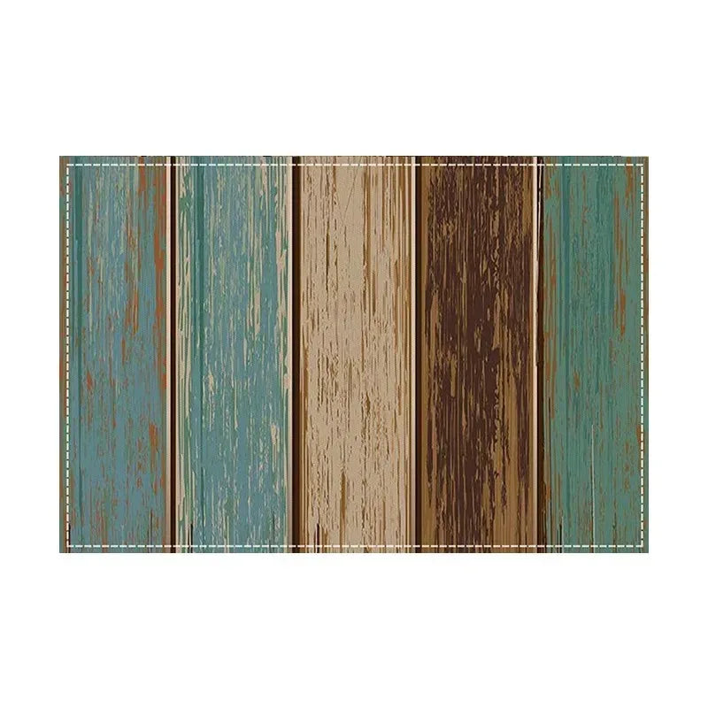 tapis table lin fleurs motifs géométriques rustique naturel 45x30cmversible écologique