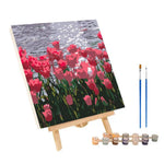 peinture numéros kit abstrait coucher soleil paysage moderne art floral tournesols ciel couleurs variées