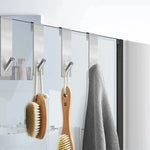 porte serviettes moderne acier inoxydable noir argenté adhésif serviette brosse gant bain minimaliste salle