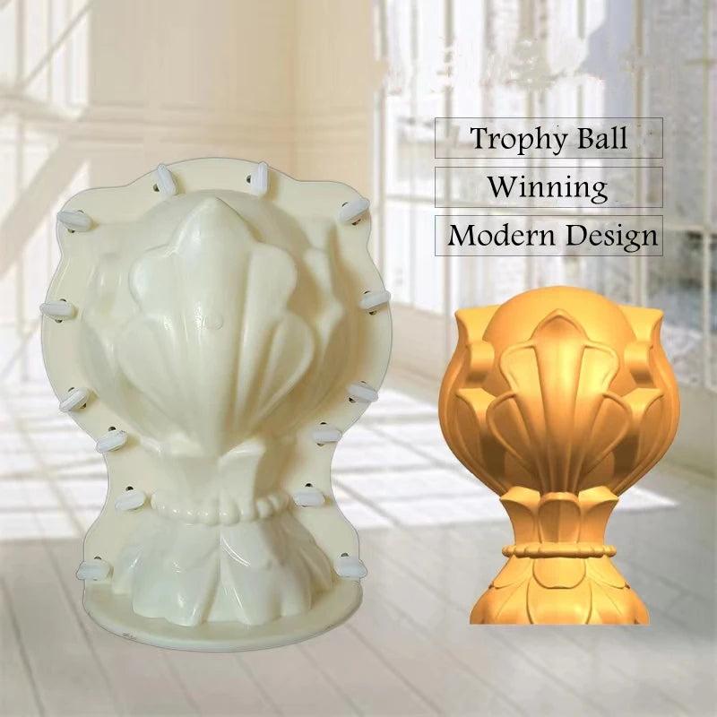 boule decorative jardin moderne materiau abs couleur beige texture granulaire deco exterieure durable ornement
