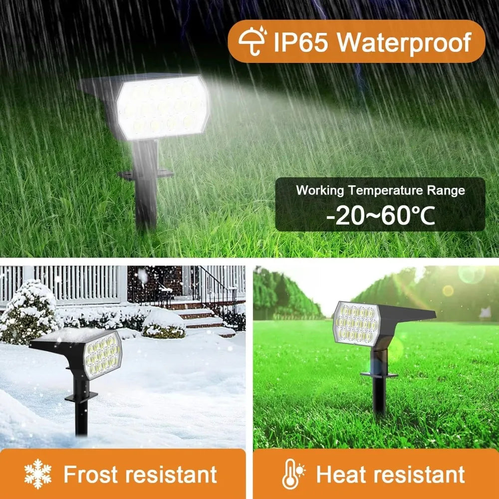 spots solaires ip65 étanches led noirs moderne autonomes modes éclairage contemporains