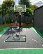 Terrain basket bleu rouge vert moderne carreaux antidérapants PVC sol sportifs adhésifs