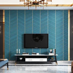 papier peint moderne rayé velours daim bleu gris beige résistant l'humidité anti moisissure soundproof