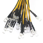 diodes led 12v 5mm câbles colorées rouge blanc bleu vert Jaune transparentes standard
