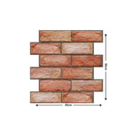 décoration murale moderne panneaux autocollants brique 3d rouge brun beige gris imperméable