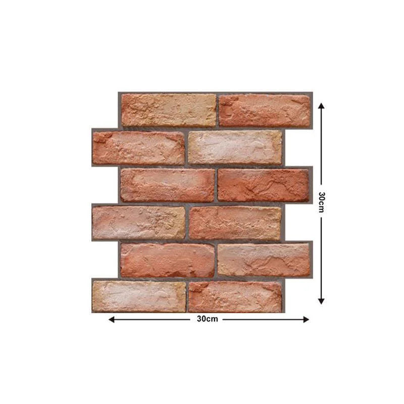 décoration murale moderne panneaux autocollants brique 3d rouge brun beige gris imperméable