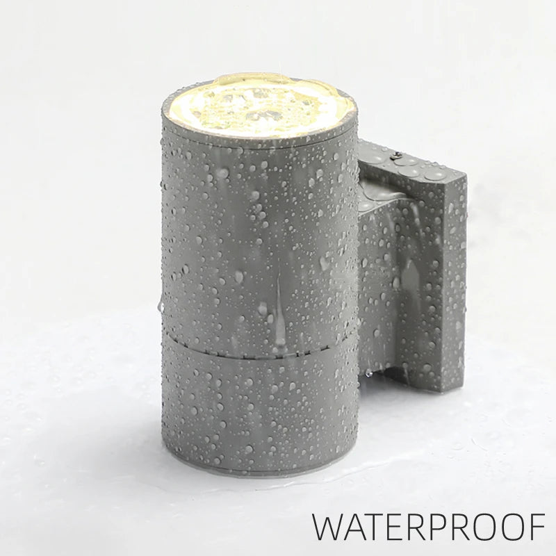 applique murale led moderne noir gris haute luminosité étanche up down projecteur jardin verre