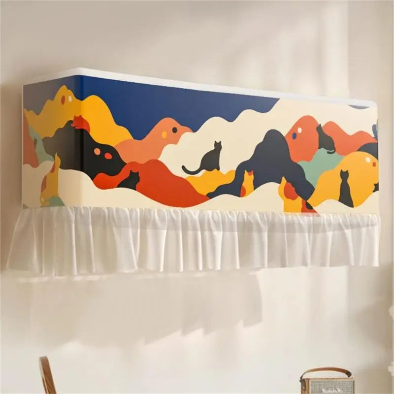 housse climatisation multicolore abstraite moderne forme géométrique ventilation