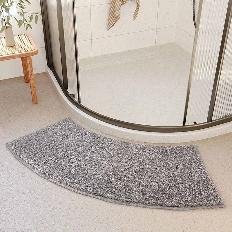 tapis bain anti dérapant moderne gris absorbant eau microfibres salle bain douceur environnement respectée