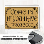 tapis bienvenue floral antidérapant extérieur intérieur humour classique prosecco come in porte