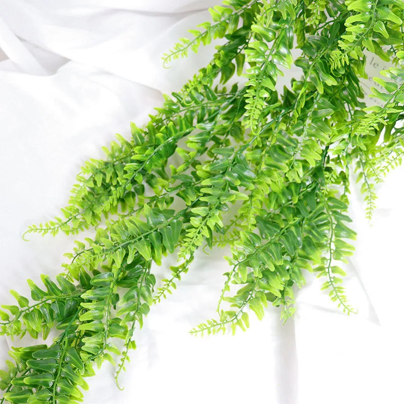 guirlande vigne artificielle feuilles vertes décoration extérieure pot osier naturelle retombante
