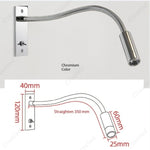 lampe chevet flexible moderne noir gris métallique angle réglable chambre étude entrée