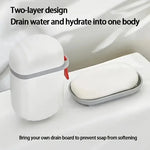 porte savon transparent moderne boîte couvercle plateau drainage gris rouge pratique salle bain