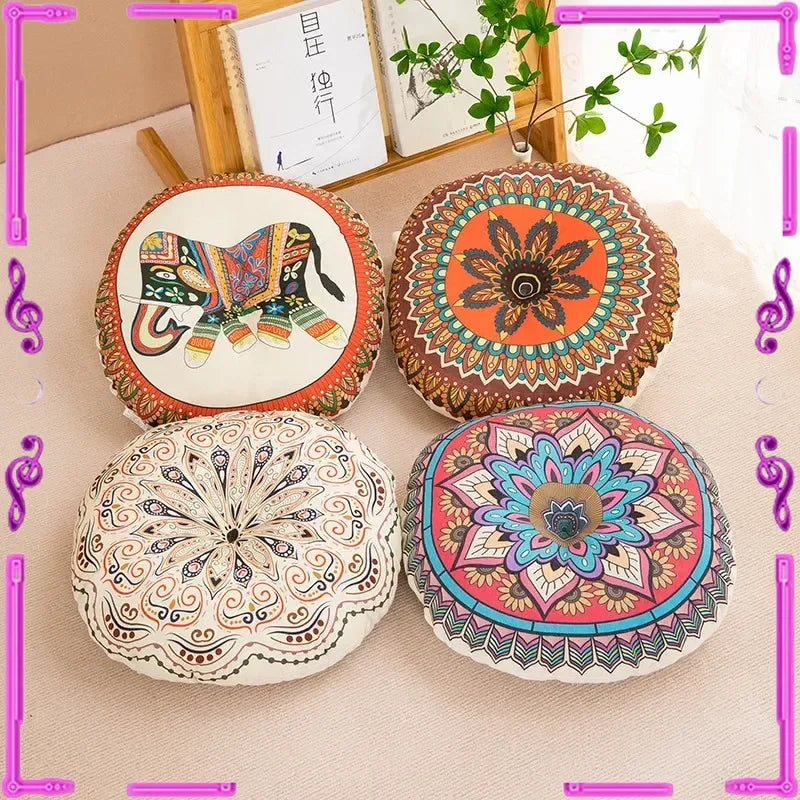 coussin rond coussin chaise coussin dossier tissu coton polyester respirant motifs géométriques boho chic