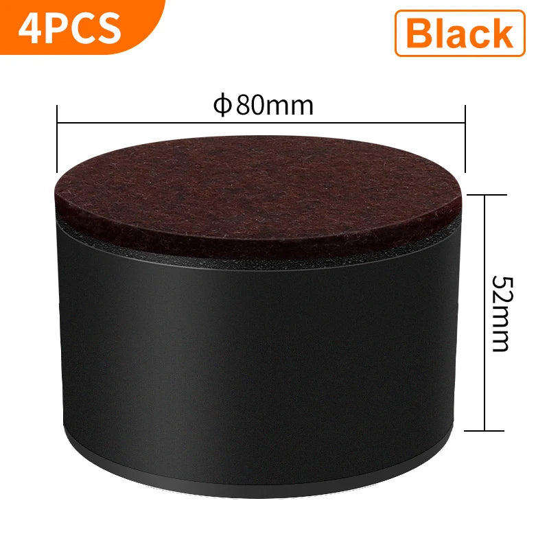 support meubles acier noir protecteur sol anti rayure adhésif 3m