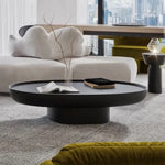 table basse ovale moderne bois minimaliste salon wabi stillwind