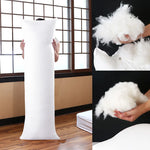 coussin corporel rectangulaire blanc texture douce polyester coton mémoire forme adulte décoration literie fixations