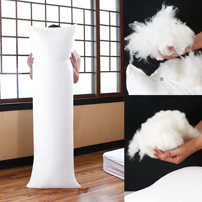 coussin corporel rectangulaire blanc texture douce moderne oreillers insertion literieDecorationdblancmemoiredevie